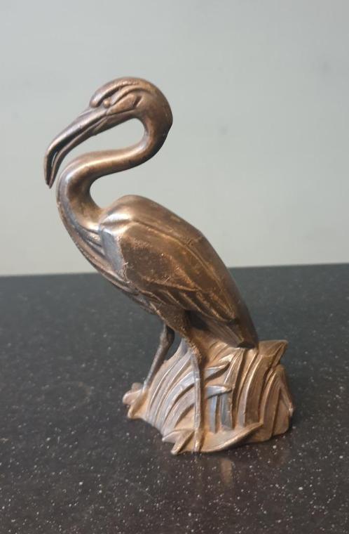 Bronskleurige vogel, Verzamelen, Beelden en Beeldjes, Zo goed als nieuw, Dier, Ophalen of Verzenden