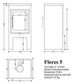 Houtkachel Buntfires Flores 5, Huis en Inrichting, Kachels, Niet ingevuld, Niet ingevuld, Houtkachel, Ophalen of Verzenden