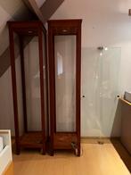 Buitenkansje 2 kersenhouten vitrines 45x45x187 hoog, Huis en Inrichting, Kasten | Vitrinekasten, Met deur(en), 25 tot 50 cm, Minder dan 50 cm