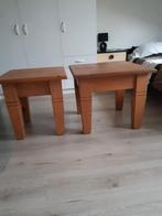 Grenen bijzettafeltjes set, Huis en Inrichting, Gebruikt, Vierkant, 55 tot 75 cm, Landelijk