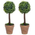 Buxusbollen buxus kunstplant 41 cm 2 stuks GRATIS BEZORGD!, Verzenden, Nieuw, Binnen