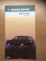 Autofolder/Brochure   Range - Rover    Specificaties    2000, Boeken, Auto's | Folders en Tijdschriften, Nieuw, Overige merken