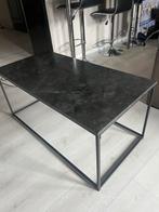 Salontafel zwart marmer industrieel, Ophalen of Verzenden