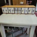 Brocant oud keukenrek met porseleinen voorraadbakken, Ophalen, Gebruikt, Brocante La Campagne, Rian.verbeet@gmail.com