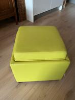 Kuka Poef / Voetenbank - Lime Groen, Huis en Inrichting, Minder dan 50 cm, Gebruikt, Vierkant, Leer