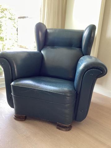 Antieke oorfauteuil uit begin jaren ‘50, fauteuil beschikbaar voor biedingen