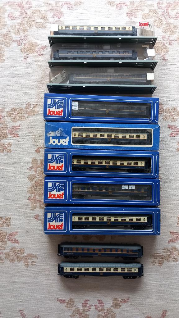 Jouef CIWL pullman rijtuigen, 10-delig | Oriënt-Express | H0, Hobby en Vrije tijd, Modeltreinen | H0, Zo goed als nieuw, Wagon