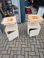 Oude Vintage Ziekenhuis Kastjes, Minder dan 55 cm, Gebruikt, Metaal of Aluminium, Vintage, Industrieel