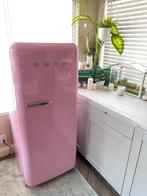 Roze smeg Koelkast, Witgoed en Apparatuur, 200 liter of meer, Zo goed als nieuw, Met vriesvak, 160 cm of meer