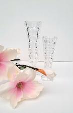 Vintage set van 2 Cristal d'Arques 24% loodkristal vazen, Ophalen of Verzenden, Zo goed als nieuw, Glas, Minder dan 50 cm