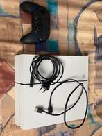 PS4 Wit (500GB) + Controller + Kabels, Ophalen of Verzenden, Zo goed als nieuw, Met 1 controller, Original