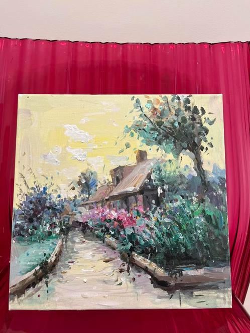 Acrylic painting on canvas (29*29cm), Antiek en Kunst, Kunst | Schilderijen | Klassiek, Ophalen of Verzenden