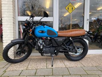 Hanway Caferacer RAW 50 | 4T | Mat Blauw | Vandaag Rijden? beschikbaar voor biedingen