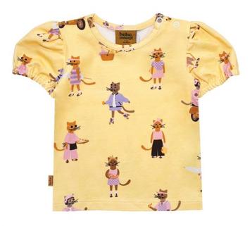 Top with yellow cat allover print beschikbaar voor biedingen