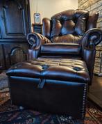 Prachtige originele Chesterfield oorfauteuil (Wingback) met, Ophalen of Verzenden, Nieuw, 75 tot 100 cm, Leer