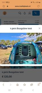 4 persoons bungalowtent, Caravans en Kamperen, Tenten, Ophalen, Gebruikt, Tot en met 4