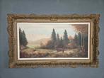 schilderij met herten in woud, Ophalen