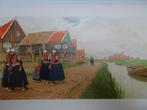 litho zicht op oude Marken, klederdracht, H. Cassiers 1900, Antiek en Kunst, Kunst | Litho's en Zeefdrukken, Verzenden