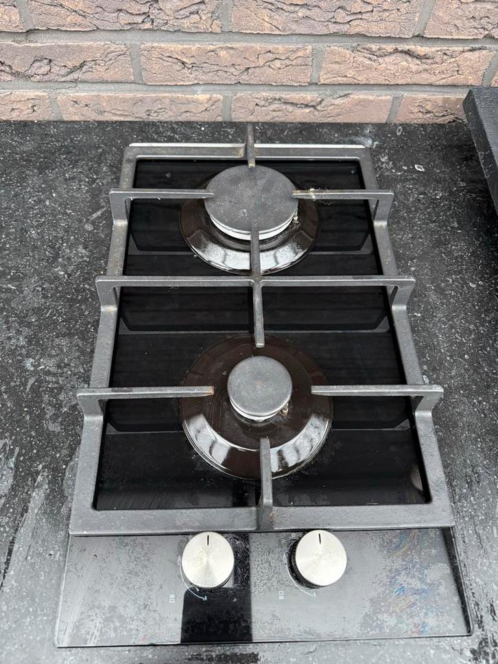 Baumatic BGP32BGL Gaskookplaat - 2 pits, Witgoed en Apparatuur, Kookplaten, Zo goed als nieuw, Inbouw, Gas, 3 kookzones of minder