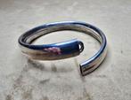Stevige zilveren slavenarmband, Ophalen of Verzenden, Gebruikt, Zilver, Zilver
