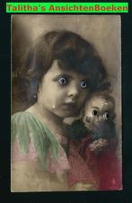 Prachtige oogjes kaart meisje en pop OOG-07, Verzamelen, Ansichtkaarten | Themakaarten, Gelopen, Kinderen, 1920 tot 1940, Verzenden