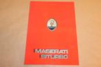 Zeldzame uitvouwfolder Maserati Biturbo - Circa 1990, Ophalen of Verzenden, Zo goed als nieuw, Overige merken