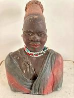 Prachtig Afrikaans beeld, Zulu aardewerk 1951 - info gezocht, Ophalen of Verzenden