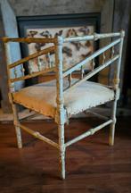 Prachtig antiek Frans (hoek)stoeltje stoel, Ophalen of Verzenden