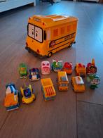 Robocar Poli schoolbus met 13 autootjes, Ophalen of Verzenden, Zo goed als nieuw