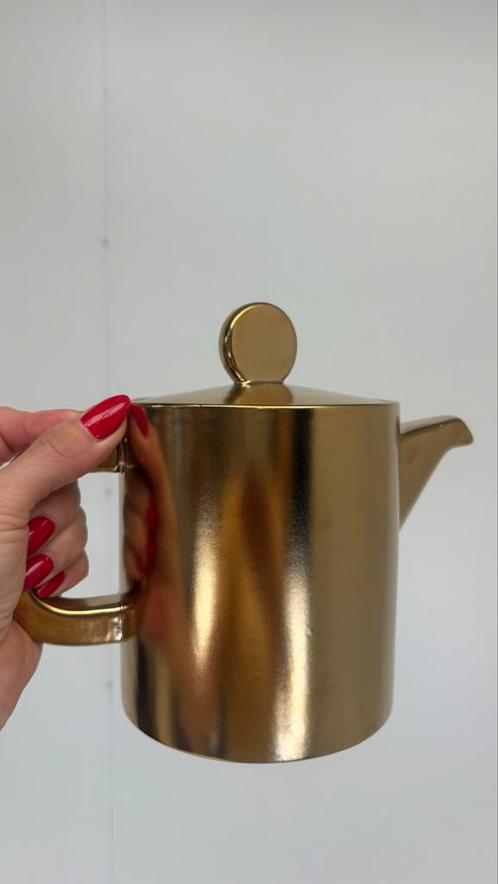 &Klevering Amsterdam goud keramiek theepot Canniken, Huis en Inrichting, Keuken | Servies, Zo goed als nieuw, Overige typen, Overige stijlen