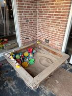 Houten Zandbak met Speelgoed (ophalen voor 23-01), Kinderen en Baby's, Speelgoed | Buiten | Zandbakken, Ophalen, Gebruikt