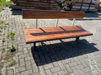 Vintage banken (5 stuks x 180 cm en 1 stuks van 400 cm), Ophalen, Gebruikt, Hout