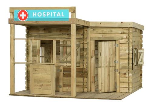 Houten speelhuisje met veranda, Kinderen en Baby's, Speelgoed | Buiten | Speelhuisjes, Nieuw, Hout, Ophalen