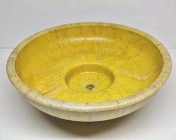 A.D. Copier Glasfabriek Leerdam gele graniver bloempot 1929 beschikbaar voor biedingen