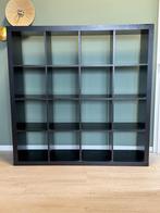 Bruine Ikea Kallax kast, 4x4 vakken, Ophalen, Gebruikt, 100 tot 150 cm, Minder dan 150 cm