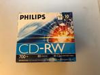10 Rewriteble cd's 700 mb Merk philips Ongebruikt in de orig, Ophalen of Verzenden, Nieuw
