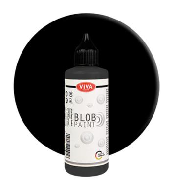 Viva Decor Blob paint (verf) Schwarz (zwart) flesje 90 ml beschikbaar voor biedingen