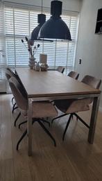Te koop mooie eetkamertafel van massief beukenhout., Huis en Inrichting, Ophalen, 50 tot 100 cm, Zo goed als nieuw, Vijf personen of meer
