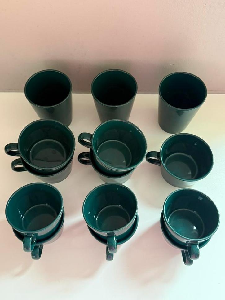 Arabia/ Iittalla  servies groen, Huis en Inrichting, Keuken | Servies, Zo goed als nieuw, Kop(pen) en/of Schotel(s), Overige stijlen