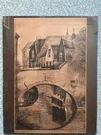 Tekening Den Bosch gezicht op den Dieze., Antiek en Kunst, Kunst | Tekeningen en Foto's, Ophalen