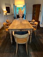 Mooie vintage eettafel met 6 Thonet-stijl stoelen, Huis en Inrichting, Ophalen, Gebruikt