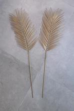 Set van 2 goudkleurige palmtakken / bladeren, Huis en Inrichting, Ophalen of Verzenden, Zo goed als nieuw, Binnen