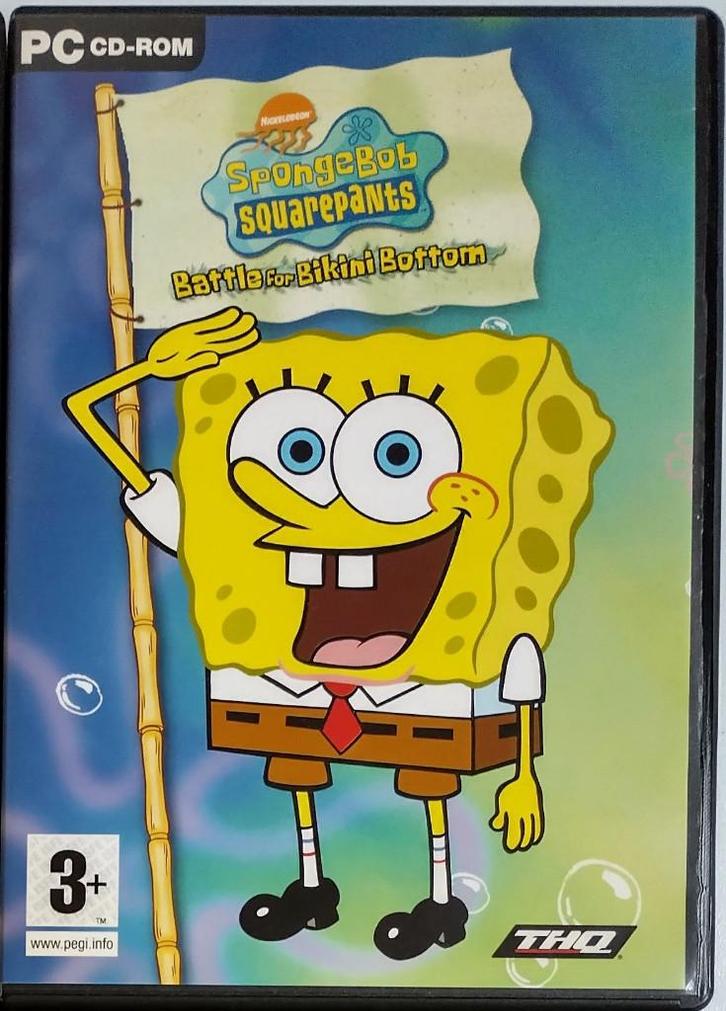 CD-rom SpongeBob Squarepants Battle for Bikini Bottom (3+), Spelcomputers en Games, Games | Pc, Zo goed als nieuw, Avontuur en Actie