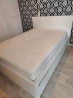 IKEA MALM bed (140x200) met bergruimte + Matras pocketverin, Ophalen, Tweepersoons, 140 cm, Zo goed als nieuw