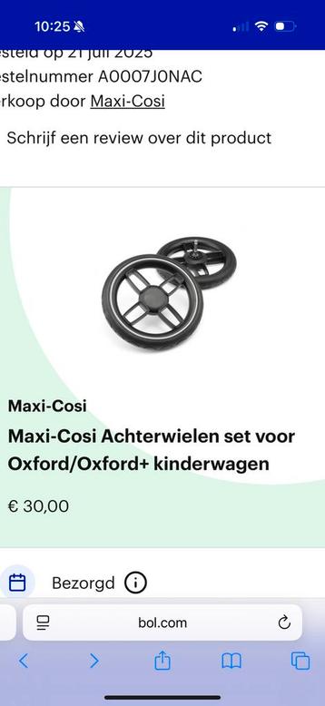 Achterwielen set voor maxi cosi oxford beschikbaar voor biedingen