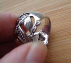 zilveren ring mooi open bewerkt [442], Verzenden, Zo goed als nieuw, 17 tot 18, Dame