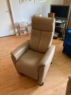Hukla Lederen Relaxstoelen - Beige, Huis en Inrichting, Fauteuils, Ophalen, Gebruikt, Leer, 75 tot 100 cm