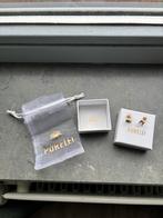 Nieuwe oorbellen letter M Purelei goud knopjes, Ophalen of Verzenden, Nieuw, Goud