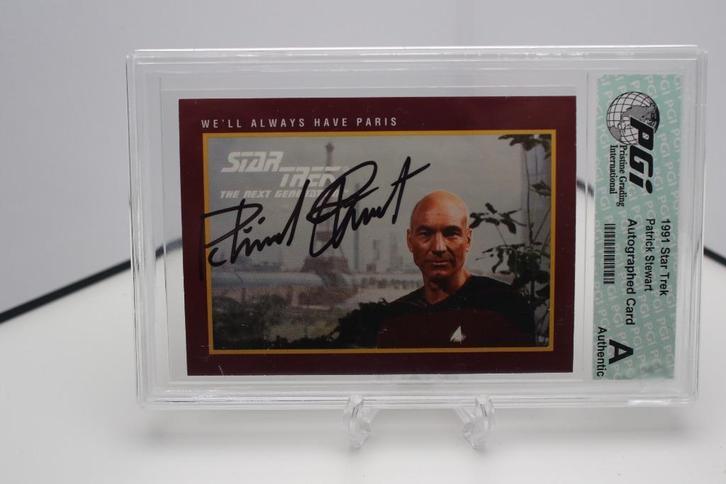 Patrick Stewart gesigneerde Star Trek, Verzamelen, Overige Verzamelen, Zo goed als nieuw, Ophalen of Verzenden