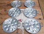6 Franse brocante aluminium slakken pannetjes, 12 slakken, Antiek en Kunst, Ophalen of Verzenden